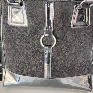 essence of BEAUTY Classic Black Tote with Silver Accents